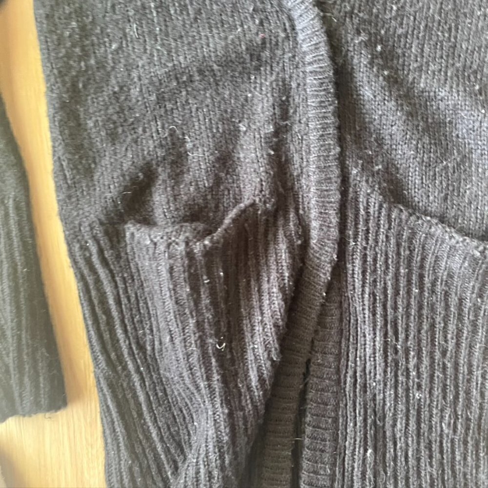 Cheap Monday Hook chunky knit zip Front Cardigan Black small oversized - Picture 5 of 13